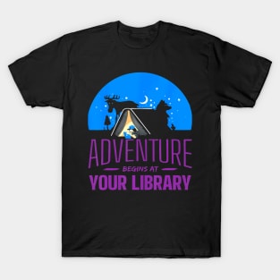 Summer Reading Program 2024 Adventure Begins at Your Library T-Shirt